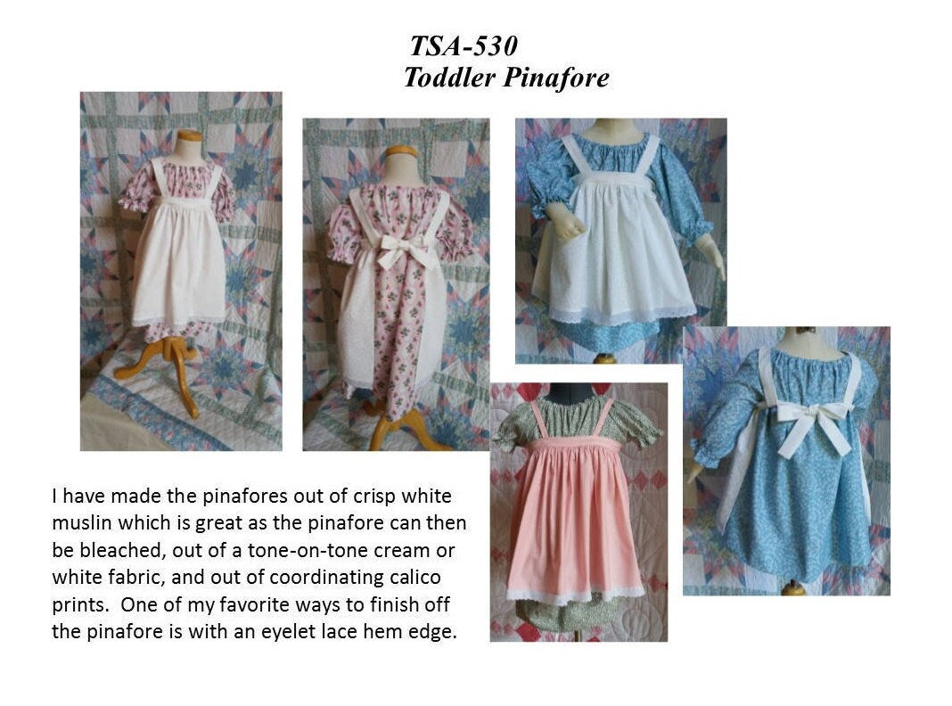Toddler Pinafore/Infant - Toddler Dress/ Timeless Stitches Sewing Pattern TSA-530 Toddler Pinafore