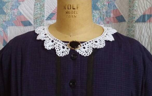 White Cotton Collar - Handmade Crochet