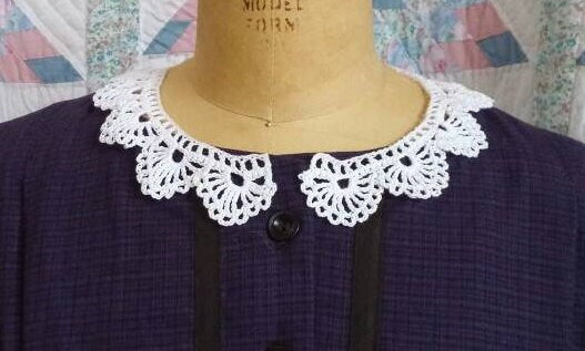 White Cotton Collar - Handmade Crochet