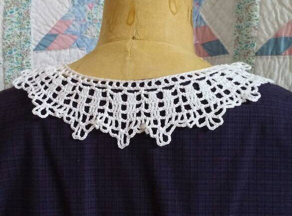 White Cotton Collar - Handmade Crochet