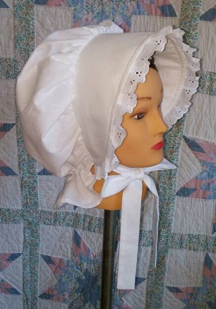 Women's Apron and Bonnet Set - Regular or PLUS size - Victorian, 19th Century, Prairie