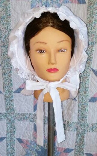 Pastel Colored Prairie bonnet, cloth bonnet, Poke Bonnet - 19th Century Victorian, Frontier, Pioneer, Wagon Train, 1830 and up, Adult Size