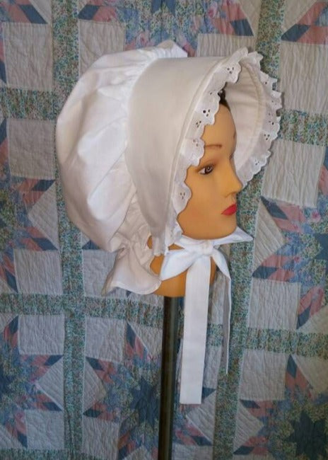 Prairie bonnet, cloth bonnet, Poke Bonnet - Adult Size - 19th Century Victorian, Frontier, Pioneer, Wagon Train, 1830 and up, Sunbonnet