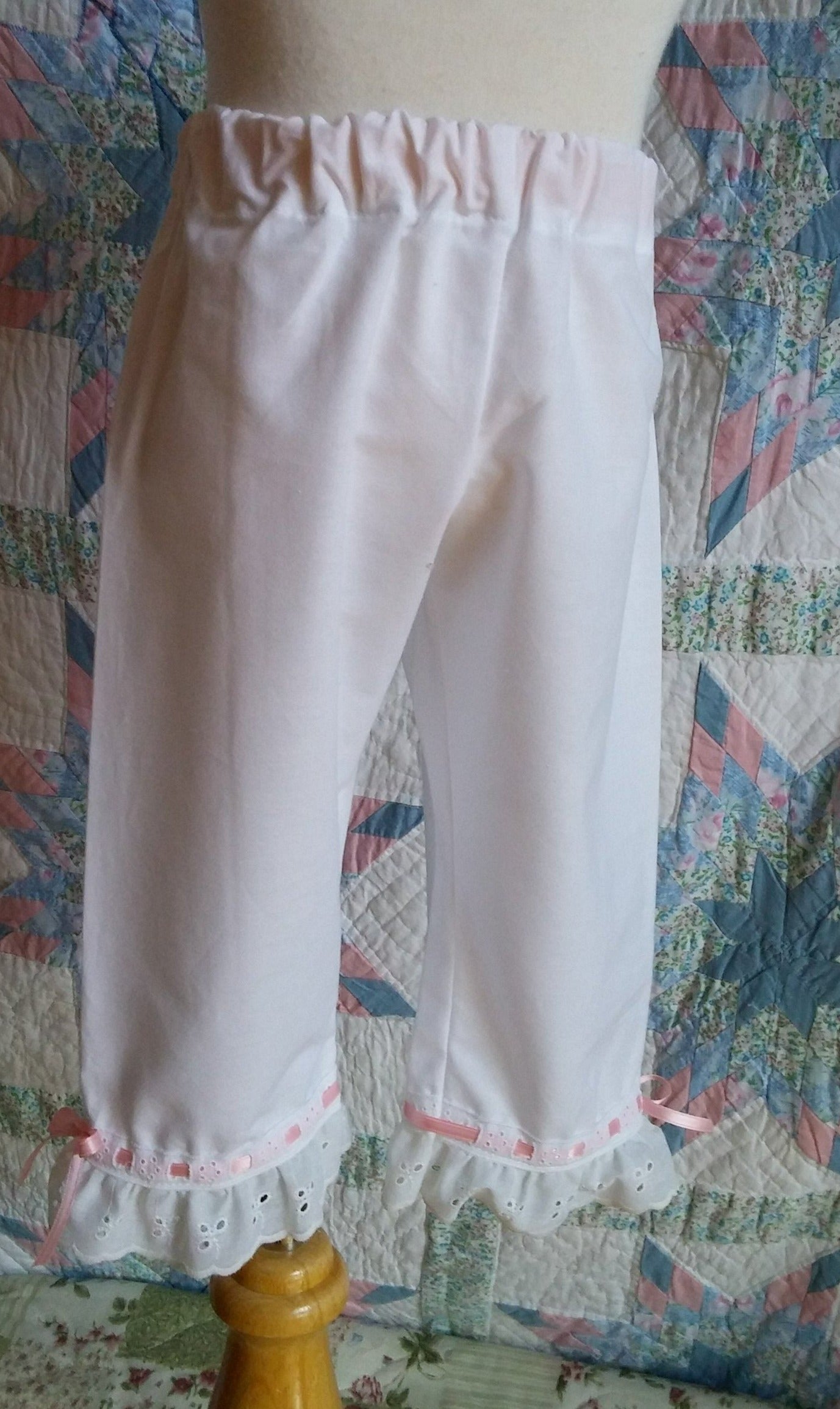 Girls Pantalettes, also known as pantaloons, drawers, knickers or bloomers from Size 6 - 12