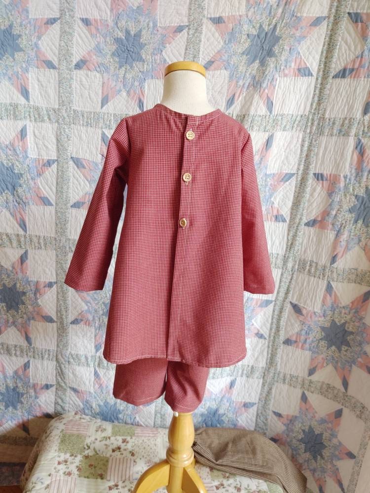 Toddler Boys Tunic and Trousers for Civil War Era- MADE TO ORDER- Victorian Pioneer Frontier