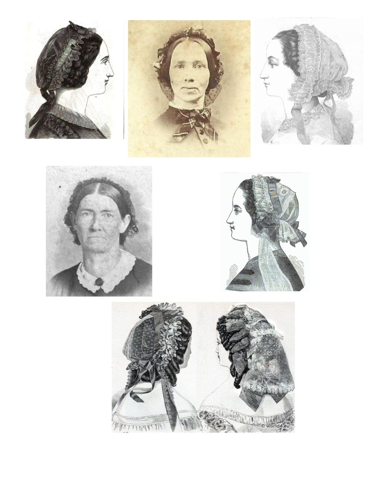 Lace Fanchon Styled Day Cap with Lappets - Daycap - Fanchon - Historical Headcovering, Breakfast Cap, Civil War, Dickens