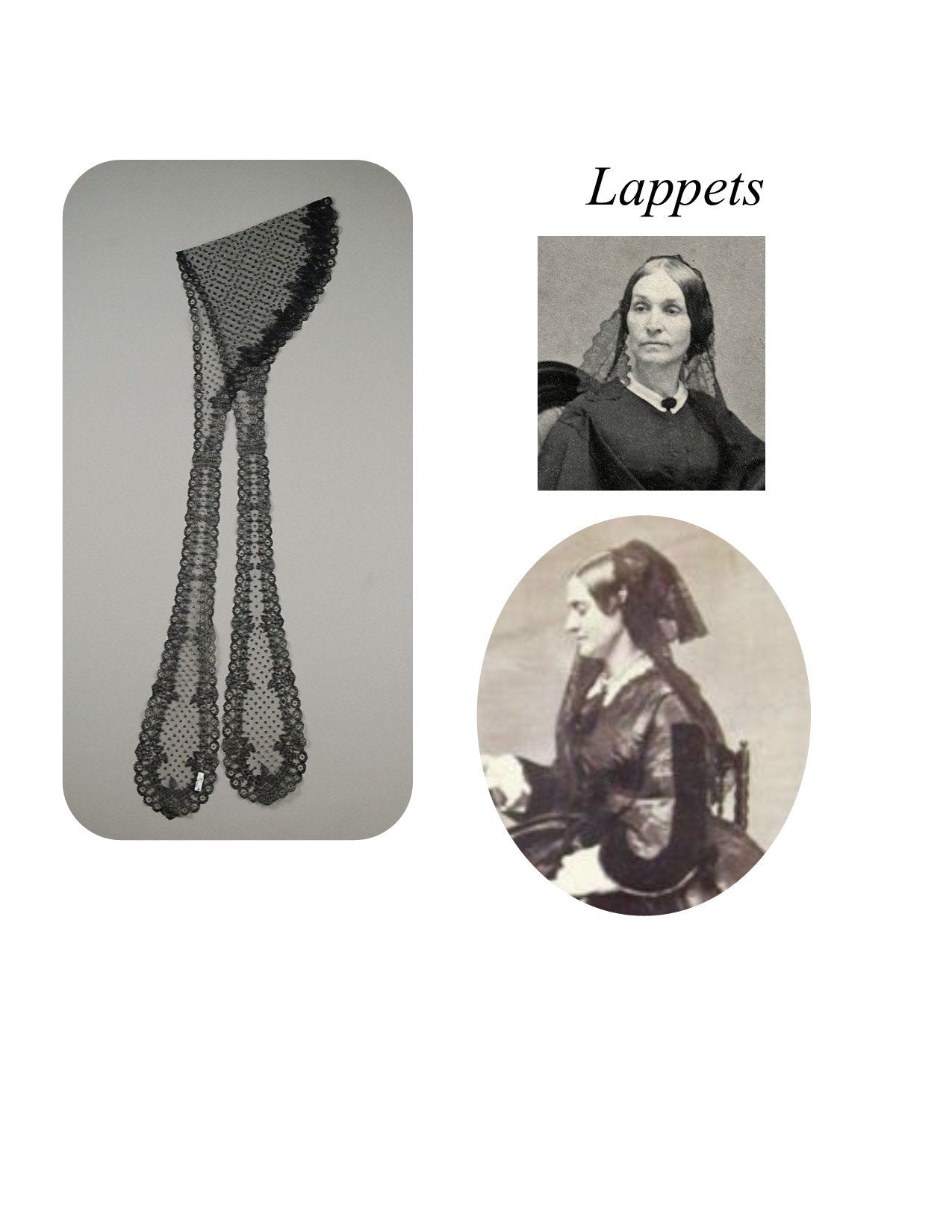 Lace Fanchon Styled Day Cap with Lappets - Daycap - Fanchon - Historical Headcovering, Breakfast Cap, Civil War, Dickens