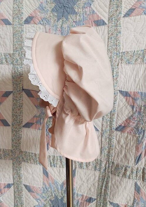 Pastel Colored Prairie bonnet, cloth bonnet, Poke Bonnet - 19th Century Victorian, Frontier, Pioneer, Wagon Train, 1830 and up, Adult Size